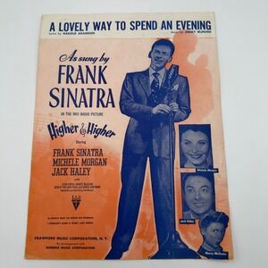 Frank Sinatra A Lovely Way To Spend An Evening 1943 Sheet Music Higher & Higher